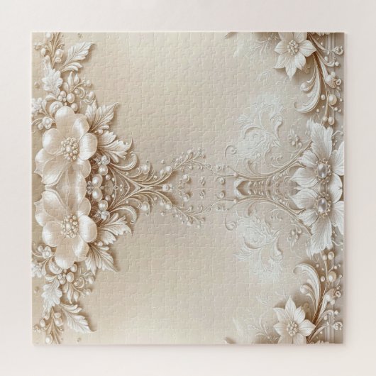 Ivory Flowers Jigsaw Puzzle (Horizontal)