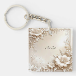 Ivory Flowers Keychain Schlüsselanhänger