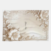 Ivory Flowers Kitchen Towel Geschirrtuch (Horizontal)
