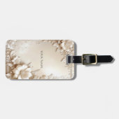 Ivory Flowers Luggage Tag Gepäckanhänger (Vorderseite horizontal)