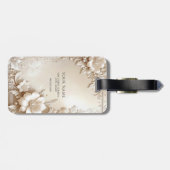 Ivory Flowers Luggage Tag Gepäckanhänger (Rückseite horizontal)