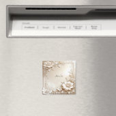 Ivory Flowers Magnet (In Situ (Geschirrspüler))