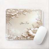 Ivory Flowers Mousepad (Mit Mouse)