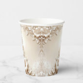 Ivory Flowers Paper Cups Pappbecher (Rechts)