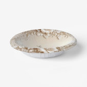 Ivory Flowers Pappteller (Gewinkelt)