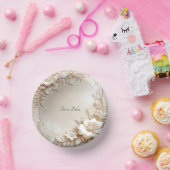 Ivory Flowers Pappteller (Party)