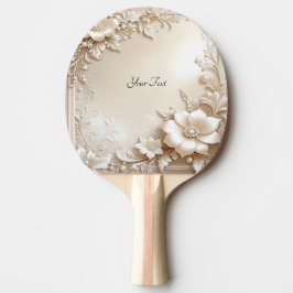 Ivory Flowers Ping Pong Paddle Tischtennis Schläger