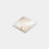 Ivory Flowers Post it Notes Post-it Klebezettel (angewinkelt)