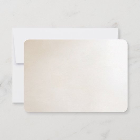 Ivory Flowers RSVP Card (Rückseite)