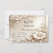 Ivory Flowers RSVP Card (Vorderseite)