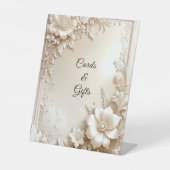 Ivory Flowers Tabletop Signs Sockelschild (Vorderseite)