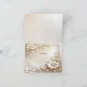Ivory Flowers Thank You Card Dankeskarte (Innenseite)