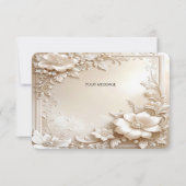 Ivory Flowers Thank You Card Dankeskarte (Rückseite)