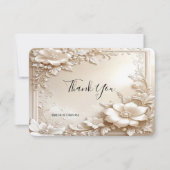Ivory Flowers Thank You Card Dankeskarte (Vorderseite)