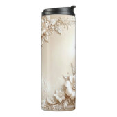 Ivory Flowers Thermal Tumbler Thermosbecher (Nach links gedreht)