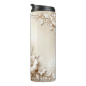 Ivory Flowers Thermal Tumbler Thermosbecher (Nach rechts gedreht)