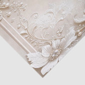 Ivory Flowers Tissue Paper Seidenpapier (Detail)