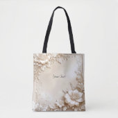 Ivory Flowers Tote Bag Tasche (Vorderseite)