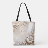 Ivory Flowers Tote Bag Tasche (Rückseite)