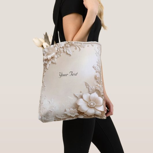 Ivory Flowers Tote Bag Tasche (Von Nahem)