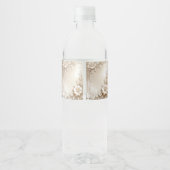Ivory Flowers Water Bottle Label Wasserflaschenetikett (Rückseite)
