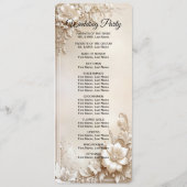 Ivory Flowers Wedding Program Programm (Rückseite)