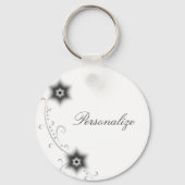 Ivory Glow Blooms Schlüsselanhänger (Vorderseite)