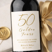 Ivory Gold 50th Golden Years Anniversary  Weinetikett