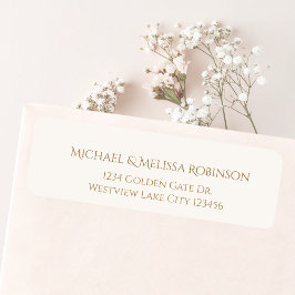 Ivory Gold 50th Golden Years Return Address Design