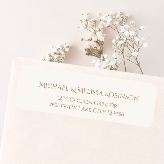 Ivory Gold 50th Golden Years Return Address Design
