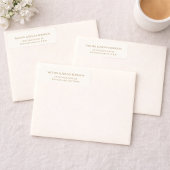 Ivory Gold 50th Golden Years Return Address Design