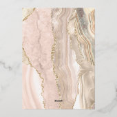 Ivory Gold Agate Erste Heilige Kommune Folieneinladung (Rückseite)