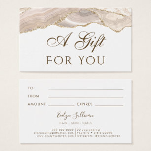 Ivory Gold Agate Gift Card