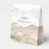 Ivory Gold Agate Script Erste Kommune Geschenkschachtel (Vorderseite)