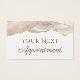 Ivory Gold Agate Terminierungskarte