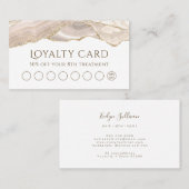 Ivory Gold Agate Treuekarte Visitenkarte (Vorne/Hinten)