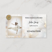 Ivory Gold Artistic Ballet Tanz Studio Visitenkarte (Vorderseite)