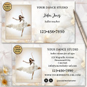 Ivory Gold Artistic Ballet Tanz Studio Visitenkarte