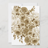Ivory Gold Boho Hochzeitseinladung Einladung (Rückseite)