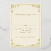 Ivory Gold Chalice and Host First Holy Communion Folieneinladung (Rückseite)