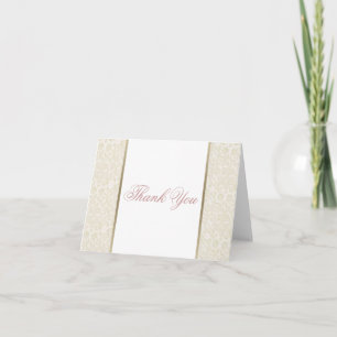 Ivory & Gold Danke-Card Dankeskarte