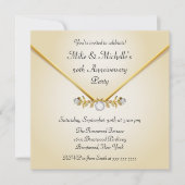 Ivory Gold Diamond Brooch Einladungen zum Jubiläum (Vorderseite)