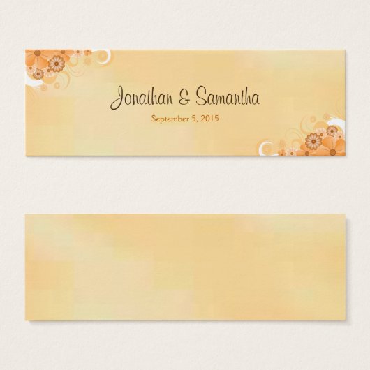 Ivory Gold Floral Hibiskus Kleine Gastgeschenk Hoc (Vorne & Hinten)