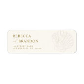 Ivory & Gold Hand Drawn Seashell Wedding Address (Vorne)