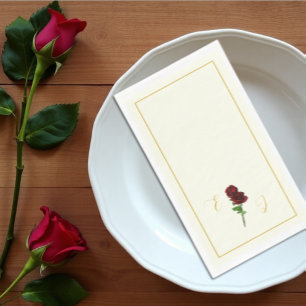 Ivory Gold Rose Hochzeit Napkins Serviette