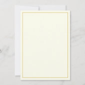 Ivory Gold Rose Paare Dusche Einladung (Rückseite)