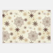 Ivory Gold Star Muster Geschenkpapier Set (Vorderseite)