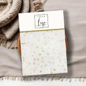 Ivory Gold Terrazzo Marmor Texture Necklace Logo Visitenkarte