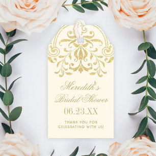 Ivory Gold Vintag Glamour Hochzeit Brautparty Geschenkanhänger