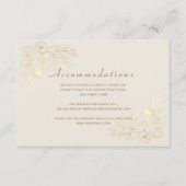 Ivory Gold Wedding Hotel Info Card Begleitkarte (Vorderseite)